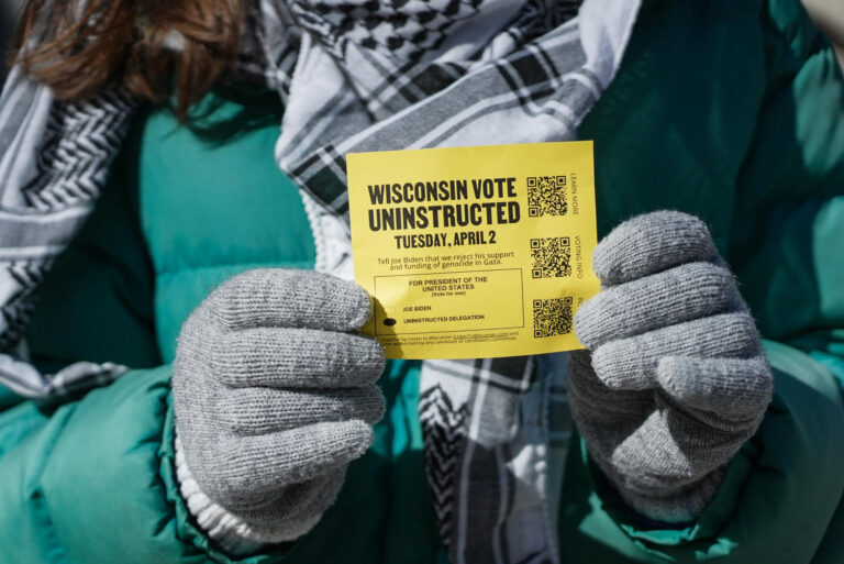 Young Wisconsin progressives lead the latest protest vote against Biden over Gaza us polictics news